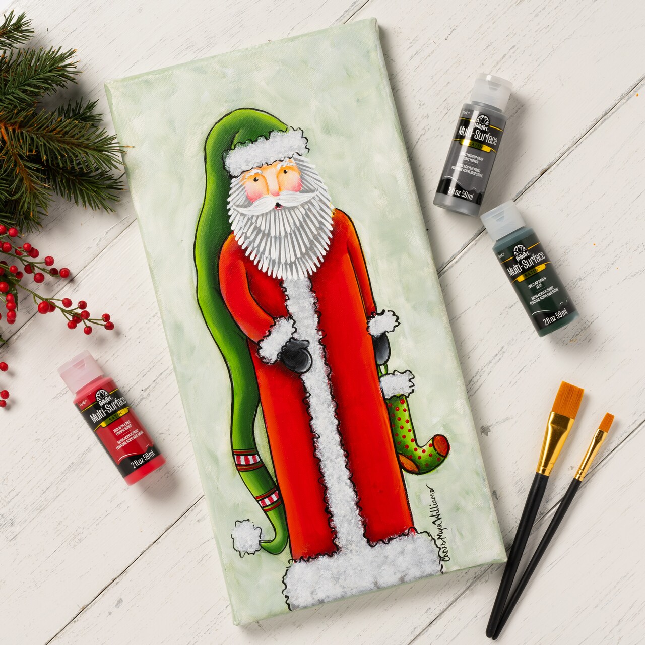 Santa Clause Painting with FolkArt® Acrylics
